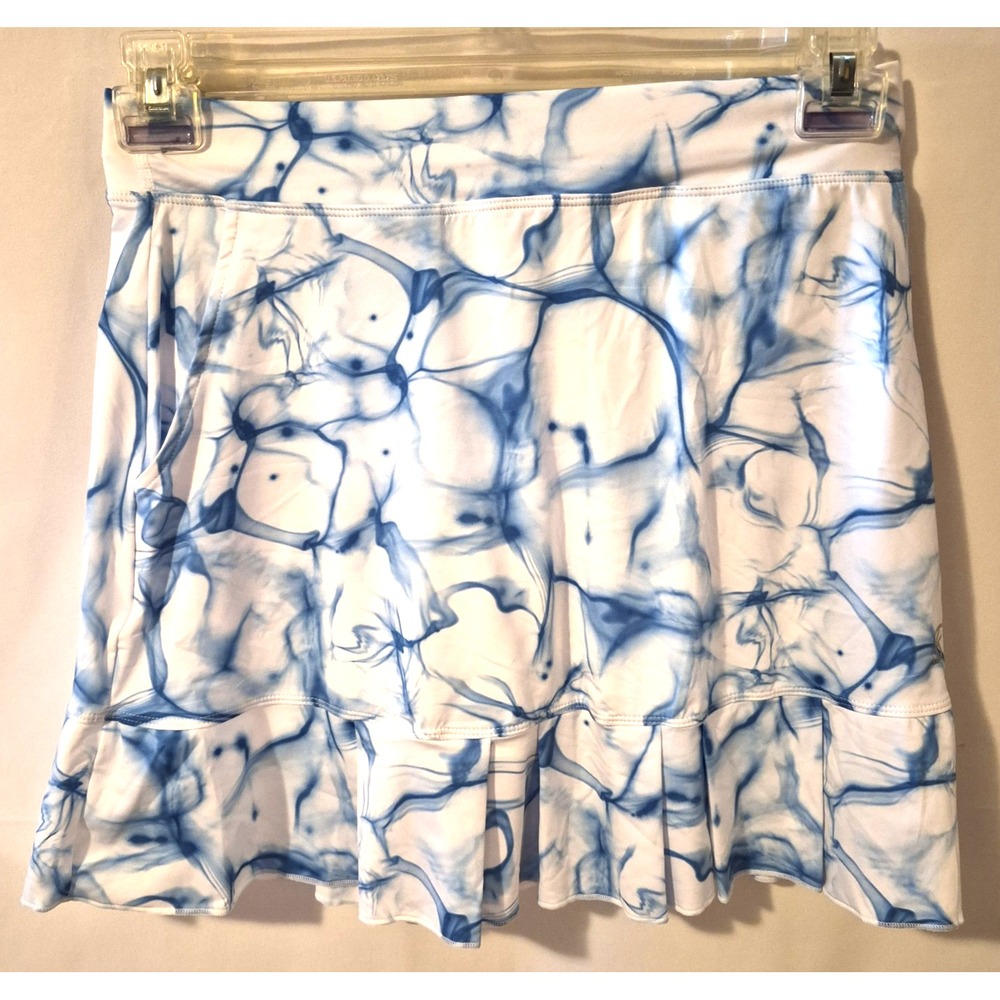 NEW Sofibella 15" Skort Tennis Skirt Small Blue Marble Golf Pickleball NWT
